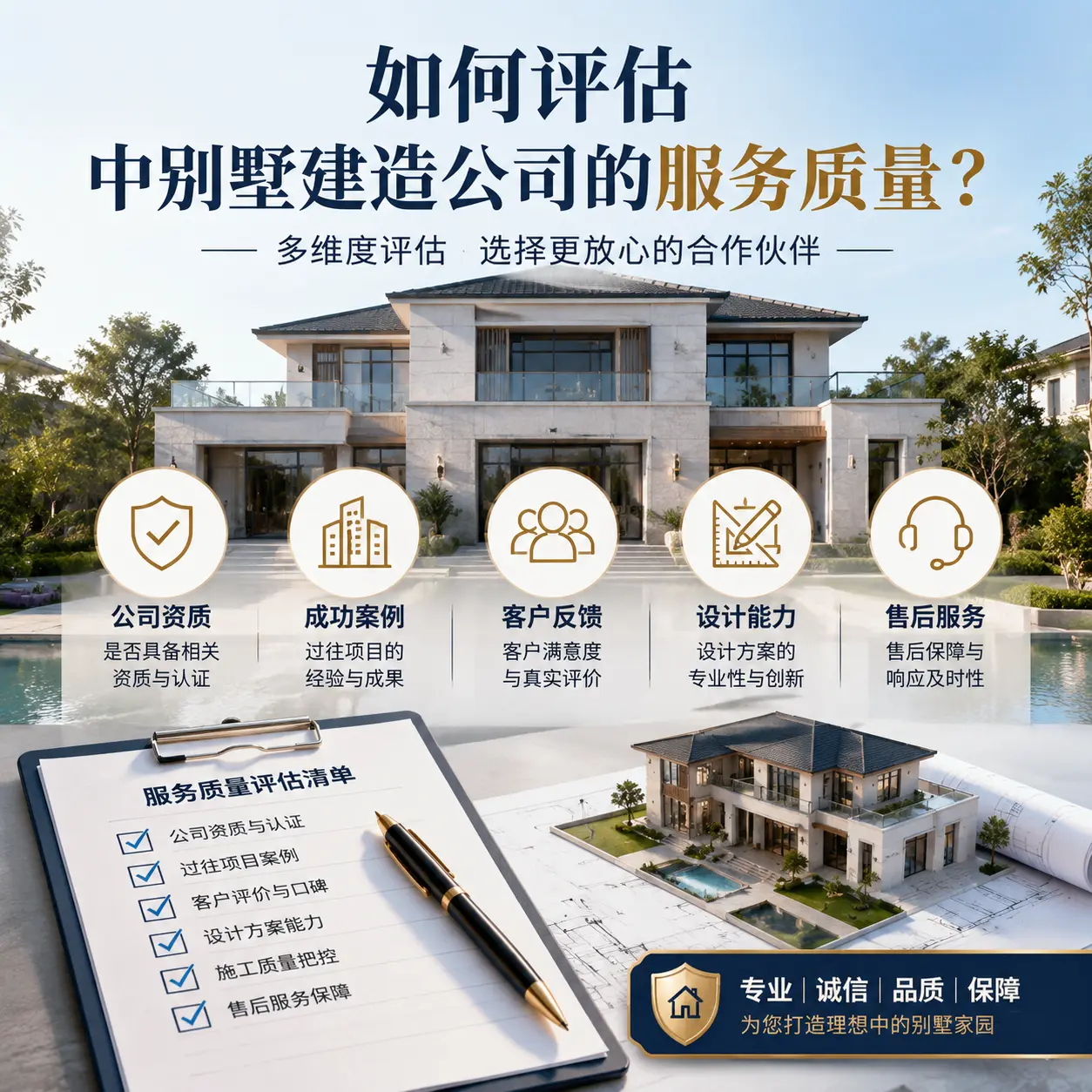 如何评估 龙里 中别墅建造公司的服务质量?