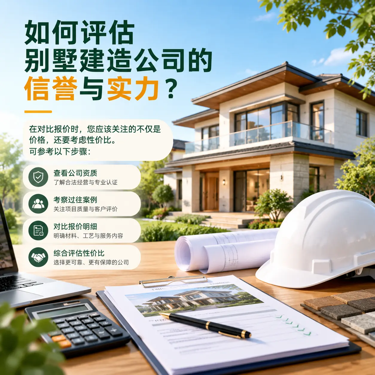 如何评估 龙里 别墅建造公司的信誉与实力？